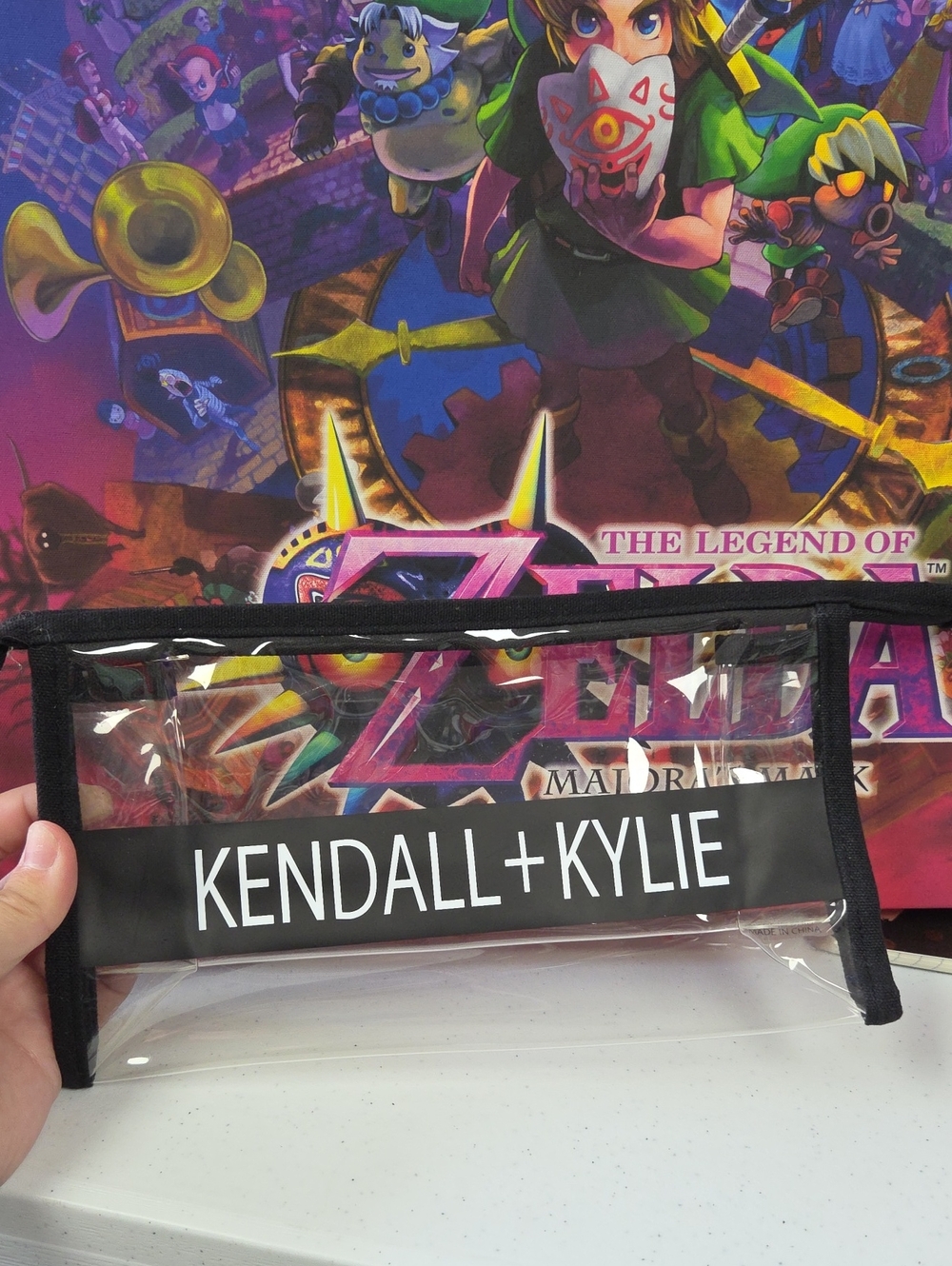 Kendall & Kylie Clear Kids Pencil Case - Black Trim